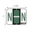Nevs Tabbie - Filing Labels - Large - Letter N 1" x 1-1/4" Dark Green XA-T-N - alternate 2